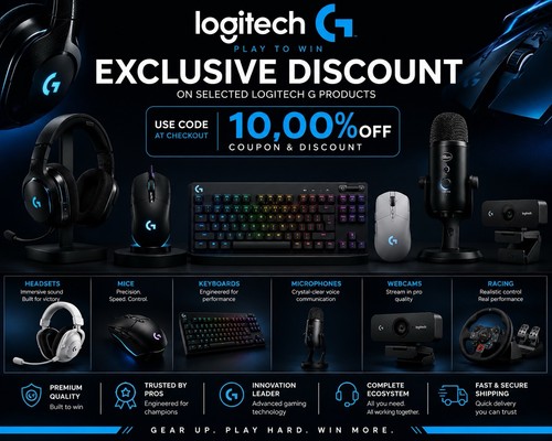 Logitech discount - 10.00%,