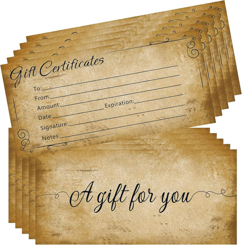 Pcs blank gift - gift, certificates