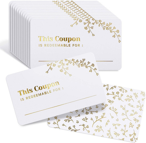 Blank coupon cards - coupon,