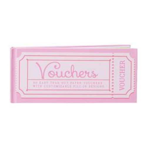Pink vouchers booklet tear - pink,