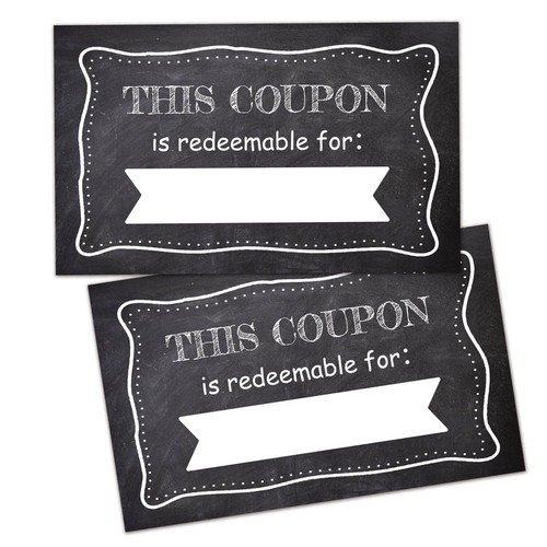 Coupon cards chalk - 50, cards,
