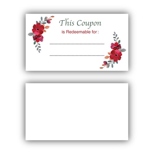Gift coupon cards 5x2 - cards, inch