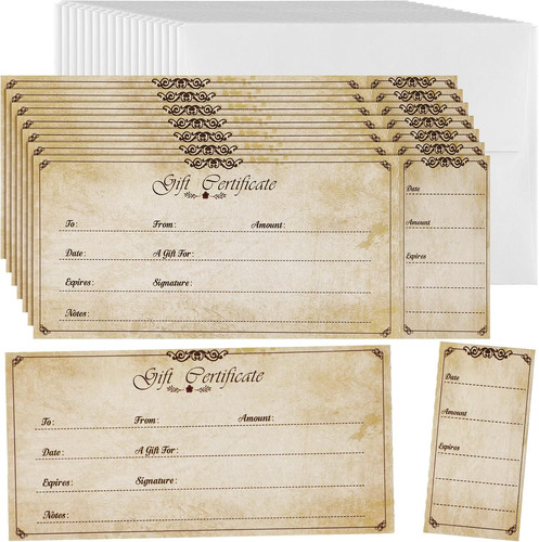 Sets gift certificates - 50,