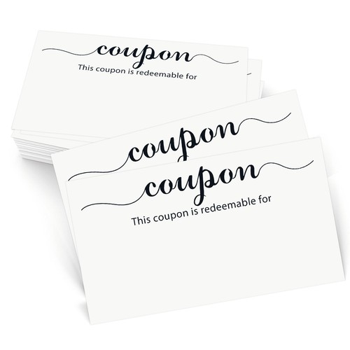 200 pack blank coupon cards - 200,