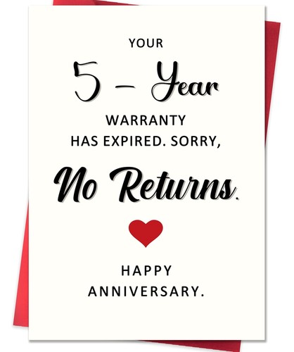 5th anniversary card funny - anniversary,
