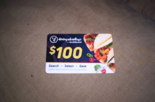 100 dining advantage - $100,