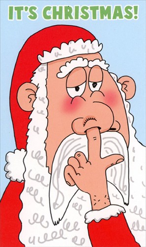 Santa picking his - his, funny