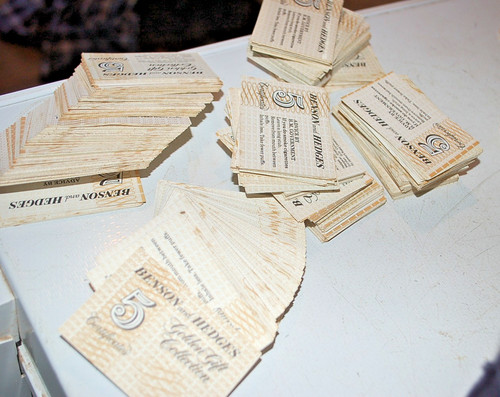 Benson hedges certificates - &,