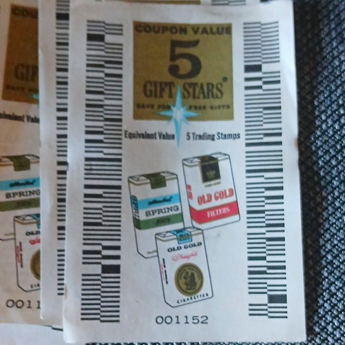 Old gold gift stars - gold, $5