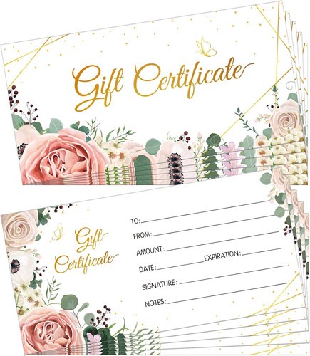 100pcs blank gift certificates - gift,