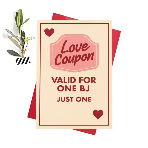 New romantic love coupon card - new,