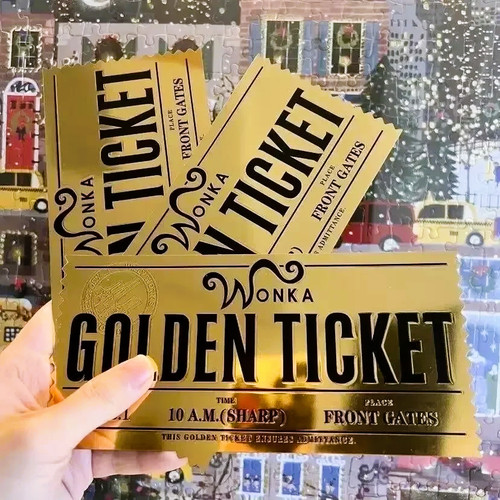 Wonka charlie chocolate golden - wonka,
