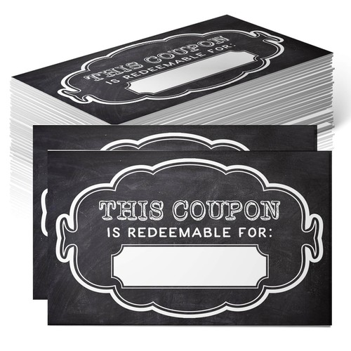 Blank coupon cards - coupon, pack