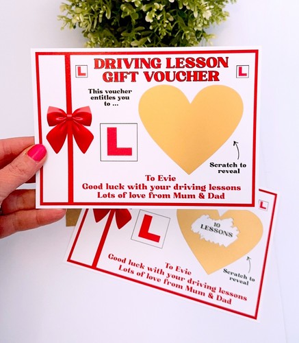 Driving lessons gift voucher - driving,