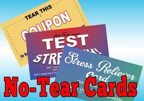 Tear paper cards coupon - tear,