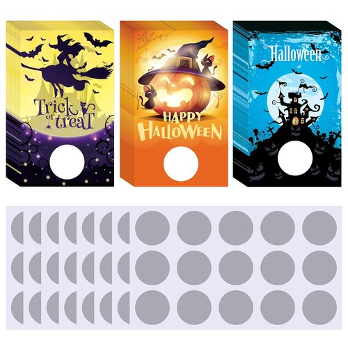 120 pcs halloween scratch off - scratch,