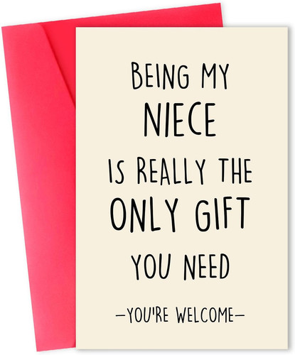 Funny niece birthday card - funny,