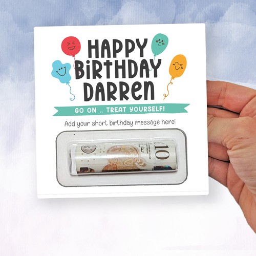 Personalised birthday money - birthday,