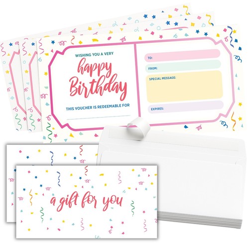 Blank gift certificates - 25,