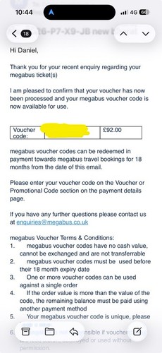 Megabus voucher gift - megabus, /