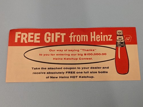 Heinz ketchup 100 - ketchup, "$100,000