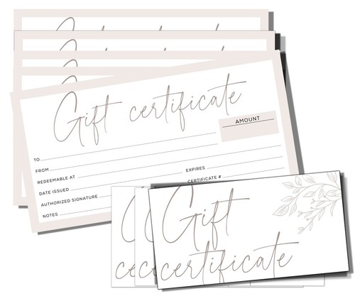 Blank gift certificates - gift,