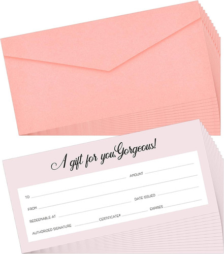 Pcs blank gift certificates - gift,